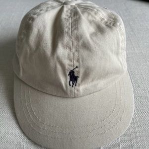 NEW WITHOUT TAGS Toddler Boys Polo Ralph Lauren beige ball cap hat One Size.